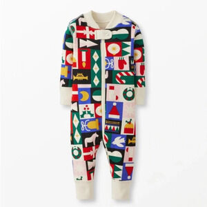 Hanna Andersson Christmas Holiday Winter Baby Girl Pajamas Size 3-6 Months